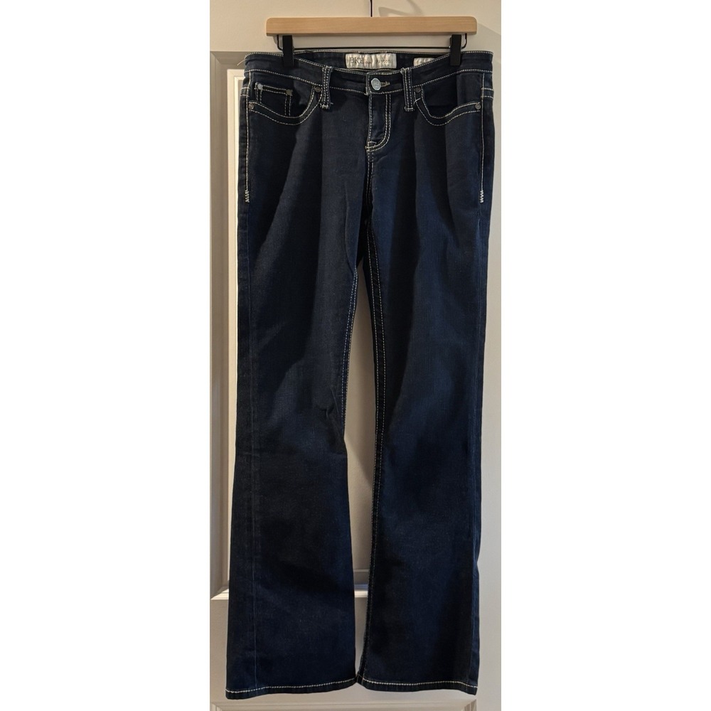BKE Payton Bootcut Jeans Womens 29L Dark Wash Stretch Denim Mid Rise 29x33.5